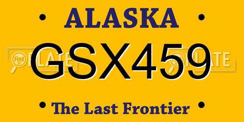 GSX459 Alaska License Plate