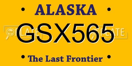 GSX565 Alaska License Plate