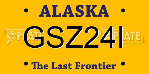 GSZ24I Alaska License Plate