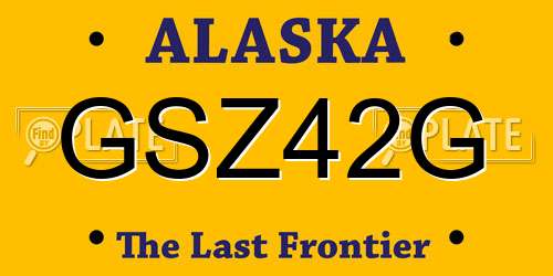 GSZ42G Alaska License Plate