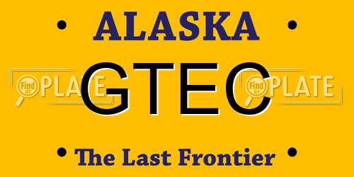 GTEC Alaska License Plate