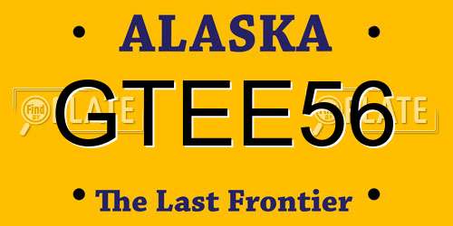 GTEE56 Alaska License Plate