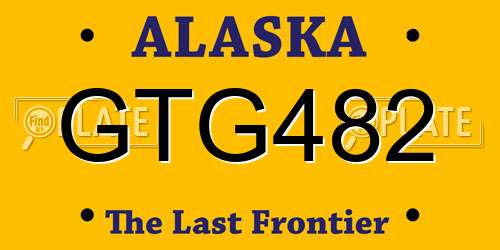 GTG482 Alaska License Plate