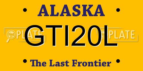 GTI20L Alaska License Plate