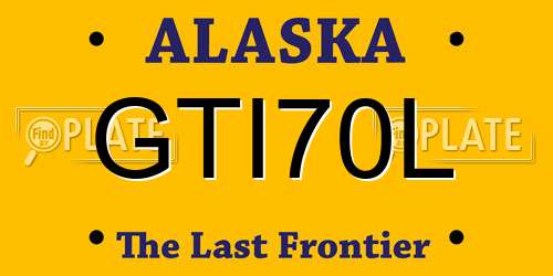 GTI70L Alaska License Plate