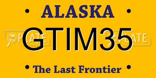 GTIM35 Alaska License Plate