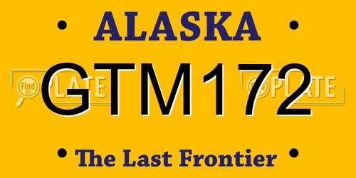 GTM172 Alaska License Plate