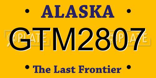 GTM2807 Alaska License Plate