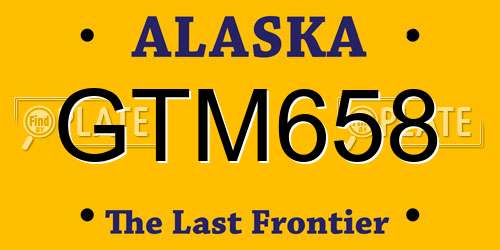 GTM658 Alaska License Plate