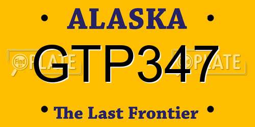 GTP347 Alaska License Plate