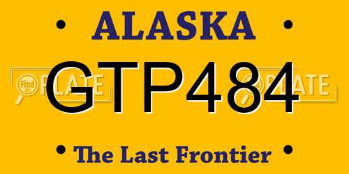 GTP484 Alaska License Plate