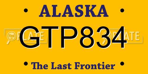 GTP834 Alaska License Plate