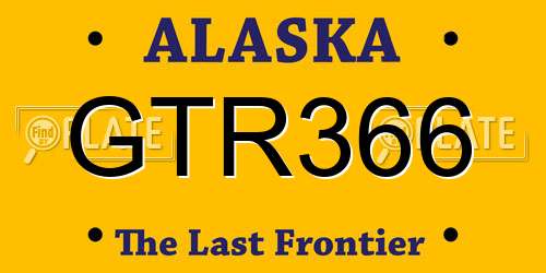 GTR366 Alaska License Plate