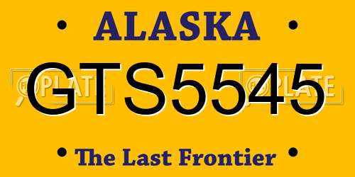GTS5545 Alaska License Plate