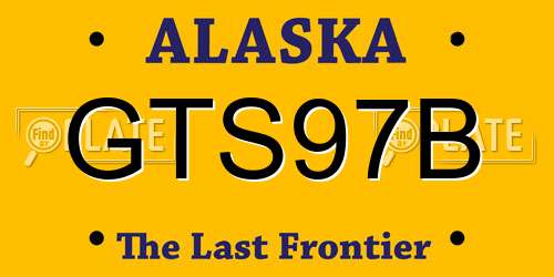 GTS97B Alaska License Plate