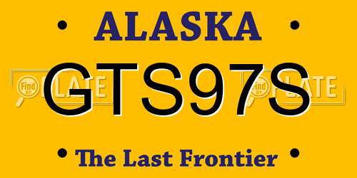 GTS97S Alaska License Plate