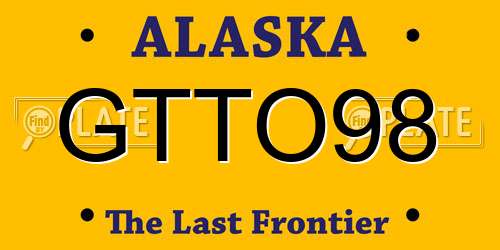 GTTO98 Alaska License Plate