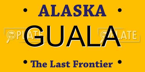 GUALA Alaska License Plate