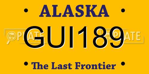 GUI189 Alaska License Plate