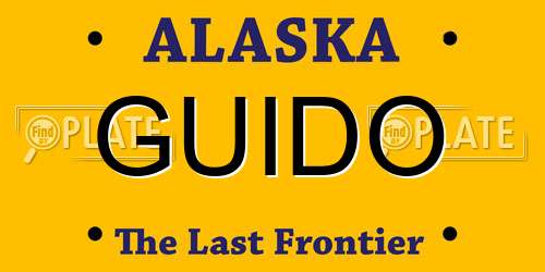 GUIDO Alaska License Plate