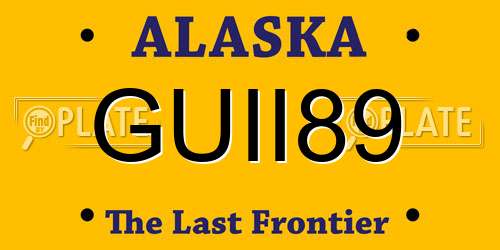 GUII89 Alaska License Plate
