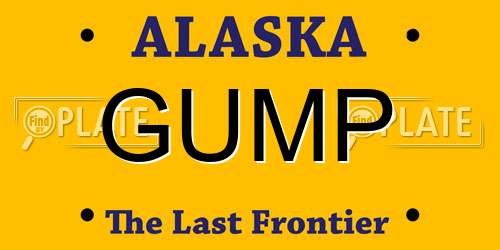 GUMP Alaska License Plate
