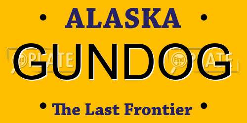 GUNDOG Alaska License Plate