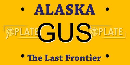 GUS Alaska License Plate