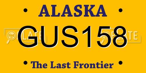 GUS158 Alaska License Plate