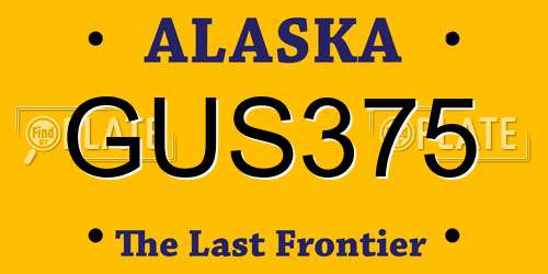 GUS375 Alaska License Plate