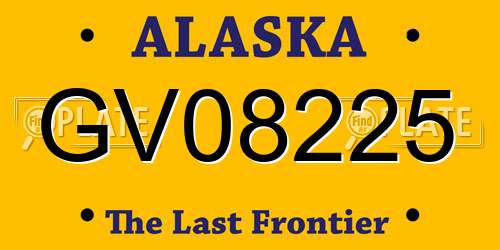 GV08225 Alaska License Plate
