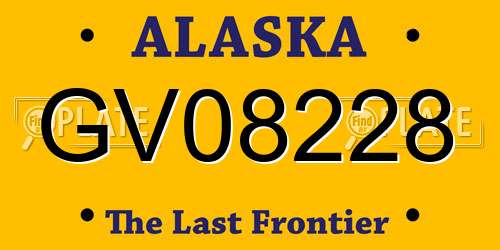 GV08228 Alaska License Plate