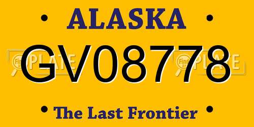 GV08778 Alaska License Plate