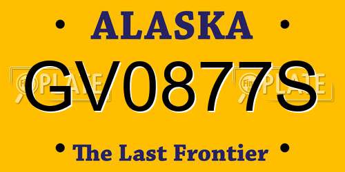 GV0877S Alaska License Plate