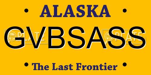GVBSASS Alaska License Plate