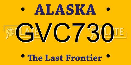 GVC730 Alaska License Plate