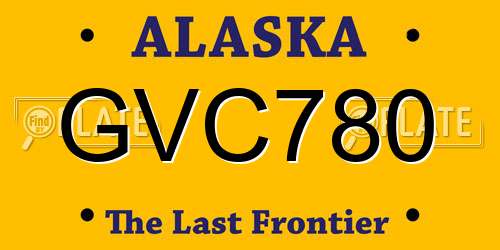 GVC780 Alaska License Plate