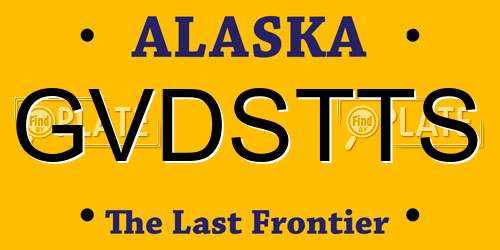 GVDSTTS Alaska License Plate