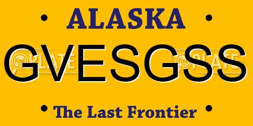 GVESGSS Alaska License Plate