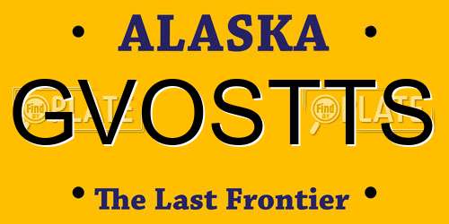 GVOSTTS Alaska License Plate