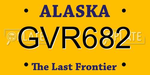 GVR682 Alaska License Plate