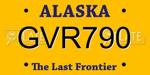 GVR790 Alaska License Plate