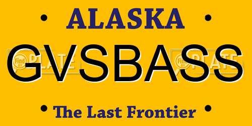 GVSBASS Alaska License Plate