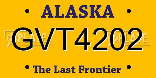 GVT4202 Alaska License Plate