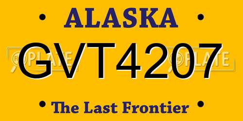 GVT4207 Alaska License Plate