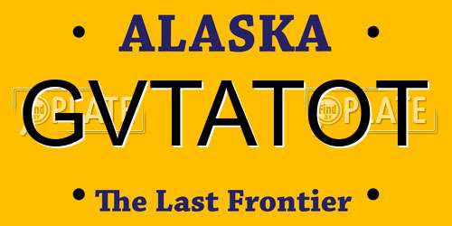 GVTATOT Alaska License Plate