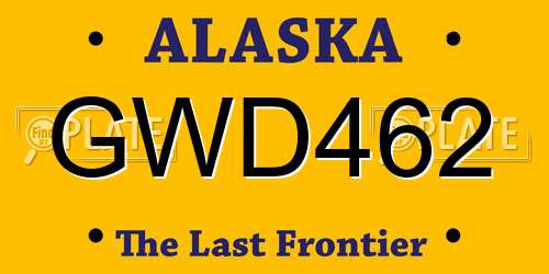 GWD462 Alaska License Plate
