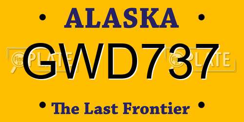 GWD737 Alaska License Plate