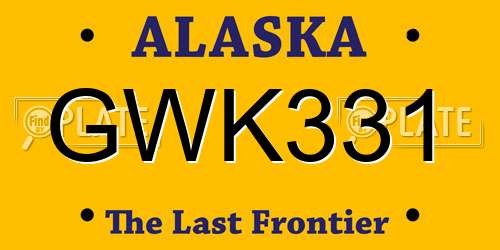 GWK331 Alaska License Plate