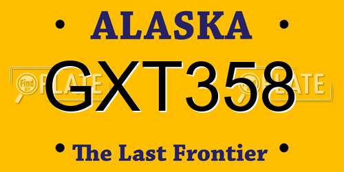 GXT358 Alaska License Plate